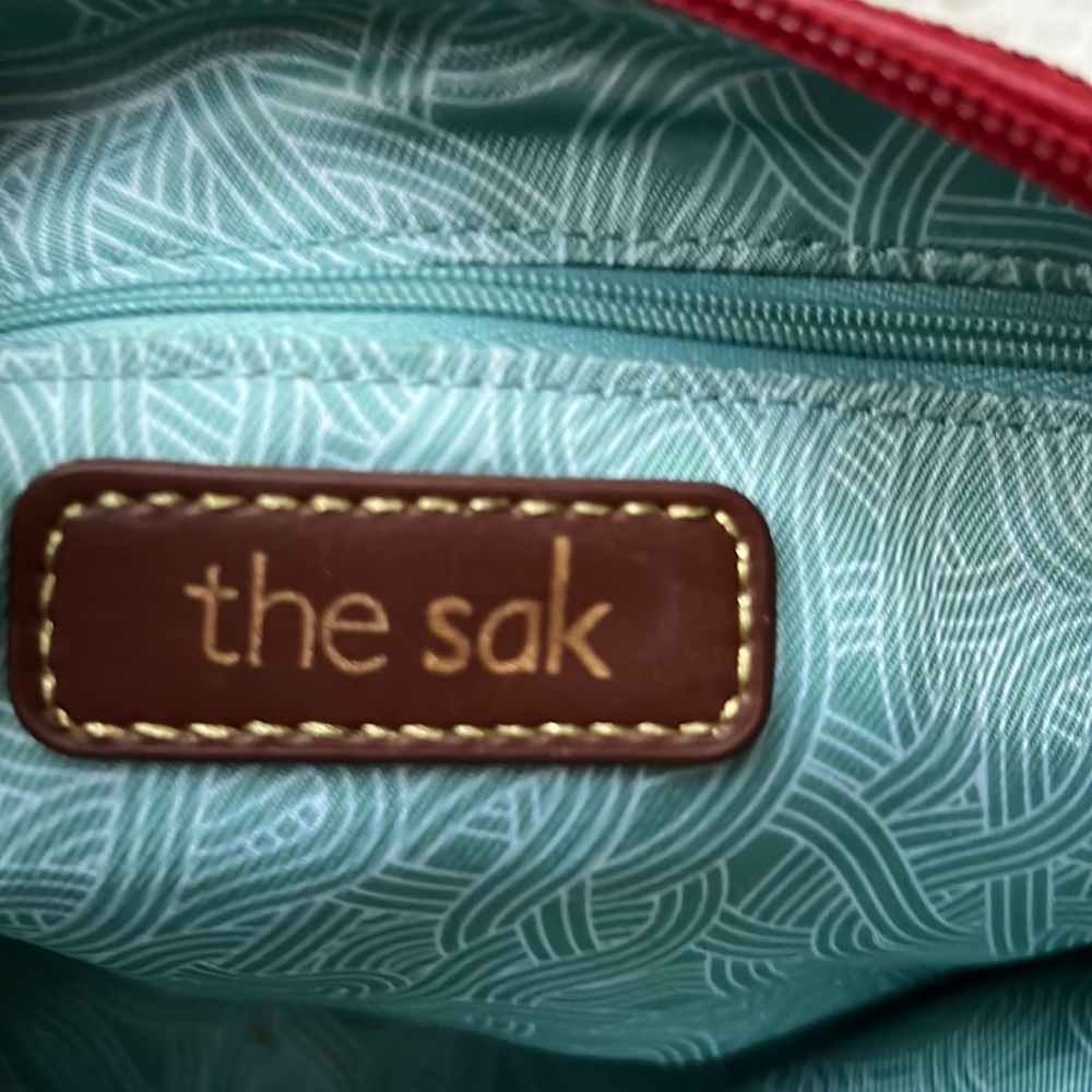SAK RED ❤️ LEATHER BAG .. new condition - Picture 10 of 12
